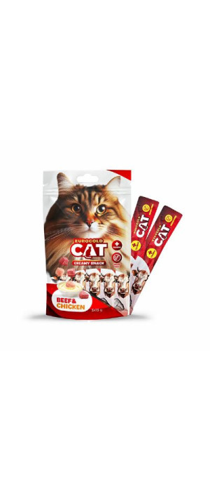 EUROGOLD CAT SIVI KEDİ ÖDÜLÜ DANA - TAVUK 5 X 15 GR - 12'Lİ .5 EUROGOLD CAT SIVI KEDİ ÖDÜLÜ DANA - TAVUK 5 X 15 GR - 12'Lİ .5