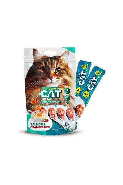 EUROGOLD CAT SIVI KEDİ ÖDÜLÜ SOMON - KIZILCIK 5 X 15 GR - 12'Lİ .5