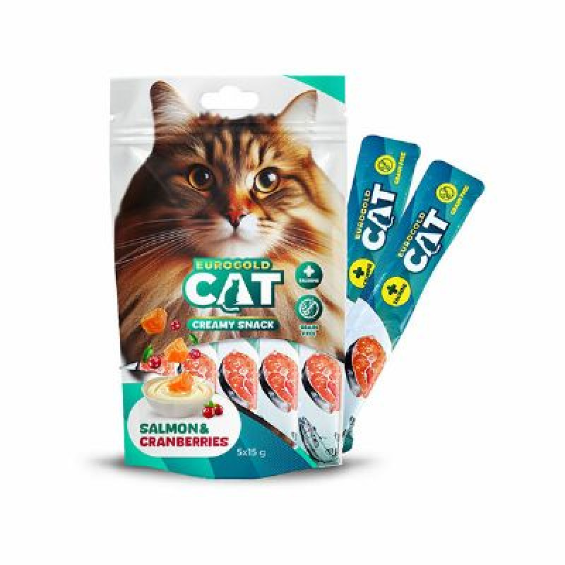 EUROGOLD CAT SIVI KEDİ ÖDÜLÜ SOMON - KIZILCIK 5 X 15 GR - 12'Lİ .5