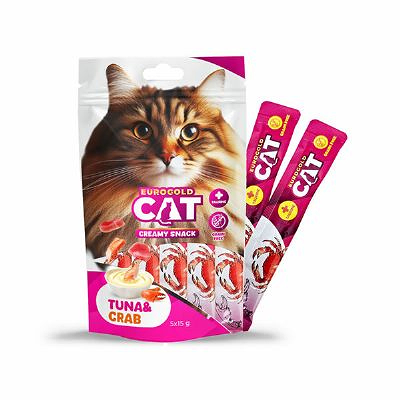 EUROGOLD CAT SIVI KEDİ ÖDÜLÜ TON - YENGEÇ 5 X 15 GR - 12'Lİ .5