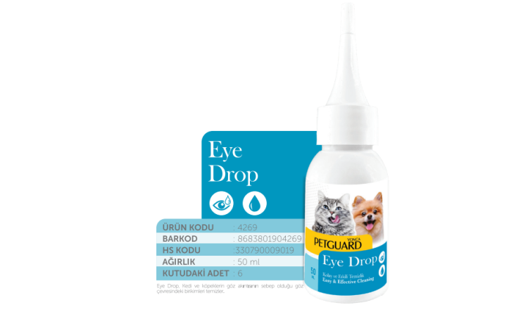 PETGUARD GÖZ LOSYONU KEDİ KÖPEK 50ML