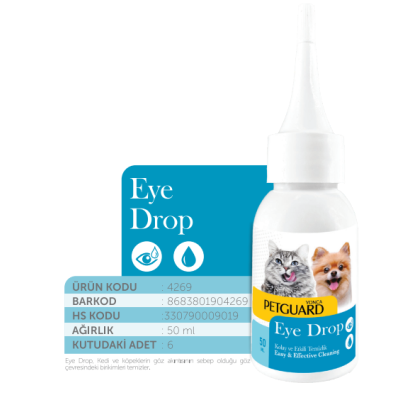 PETGUARD GÖZ LOSYONU KEDİ KÖPEK 50ML