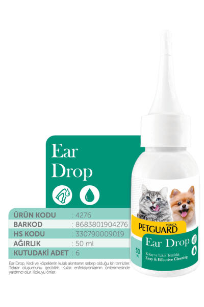 PETGUARD KULAK DAMLA KEDİ KÖPEK 50ML PETGUARD KULAK DAMLA KEDİ KÖPEK 50ML