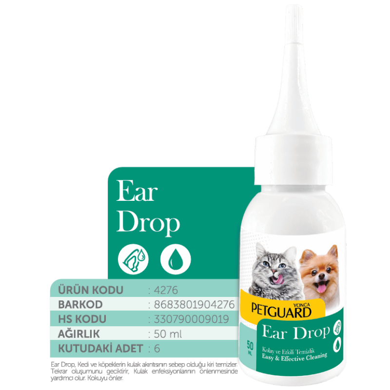 PETGUARD KULAK DAMLA KEDİ KÖPEK 50ML
