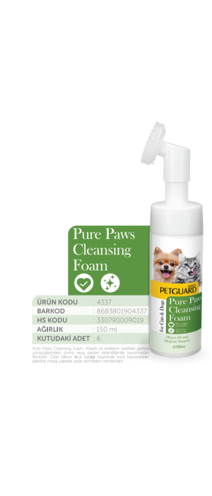PETGUARD PATİ TEMİZLEME KÖPÜĞÜ KEDİ KÖPEK 150 ML