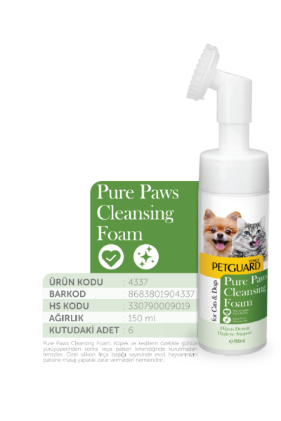 PETGUARD PATİ TEMİZLEME KÖPÜĞÜ KEDİ KÖPEK 150 ML