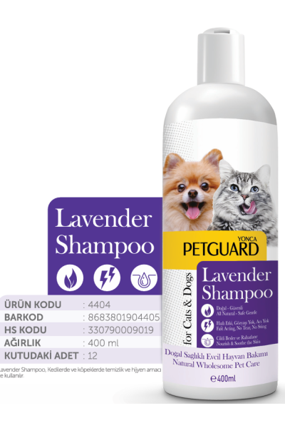 PETGUARD LAVENDER SHAMPOO KEDİ KÖPEK 400ML