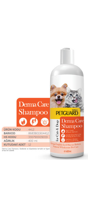 PETGUARD DERMA CARE SIVI ŞAMPUAN KEDİ KÖPEK 400ML PETGUARD DERMA CARE SIVI ŞAMPUAN KEDİ KÖPEK 400ML