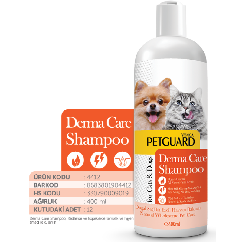 PETGUARD DERMA CARE SIVI ŞAMPUAN KEDİ KÖPEK 400ML