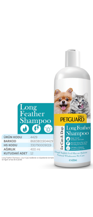 PETGUARD UZUN TÜY SIVI ŞAMPUAN KEDİ KÖPEK 400ML PETGUARD UZUN TÜY SIVI ŞAMPUAN KEDİ KÖPEK 400ML