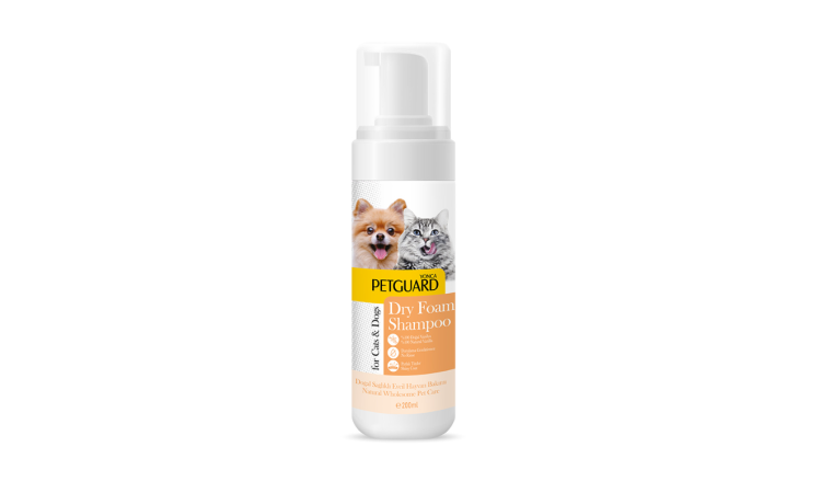 PETGUARD VANİLYA KURU KÖPÜK ŞAMPUAN KEDİ KÖPEK 200ML
