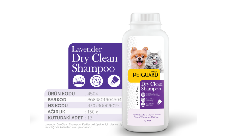 PETGUARD LAVANTA KURU TOZ ŞAMPUAN KEDİ KÖPEK 150GR