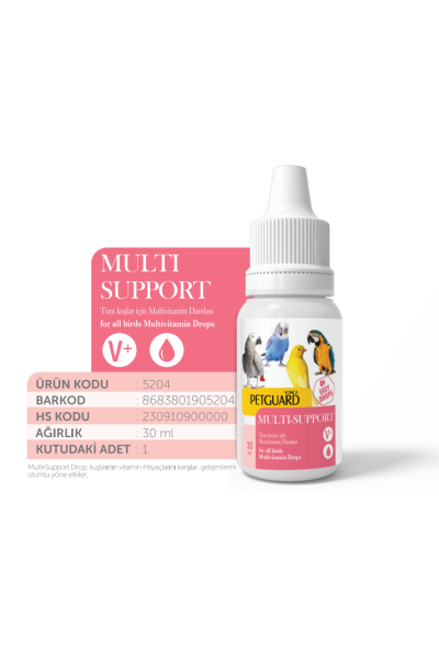 PETGUARD KUŞ VİT MULTİ- SUPPORT 30ML