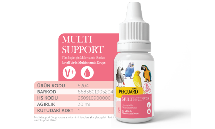 PETGUARD KUŞ VİT MULTİ- SUPPORT 30ML