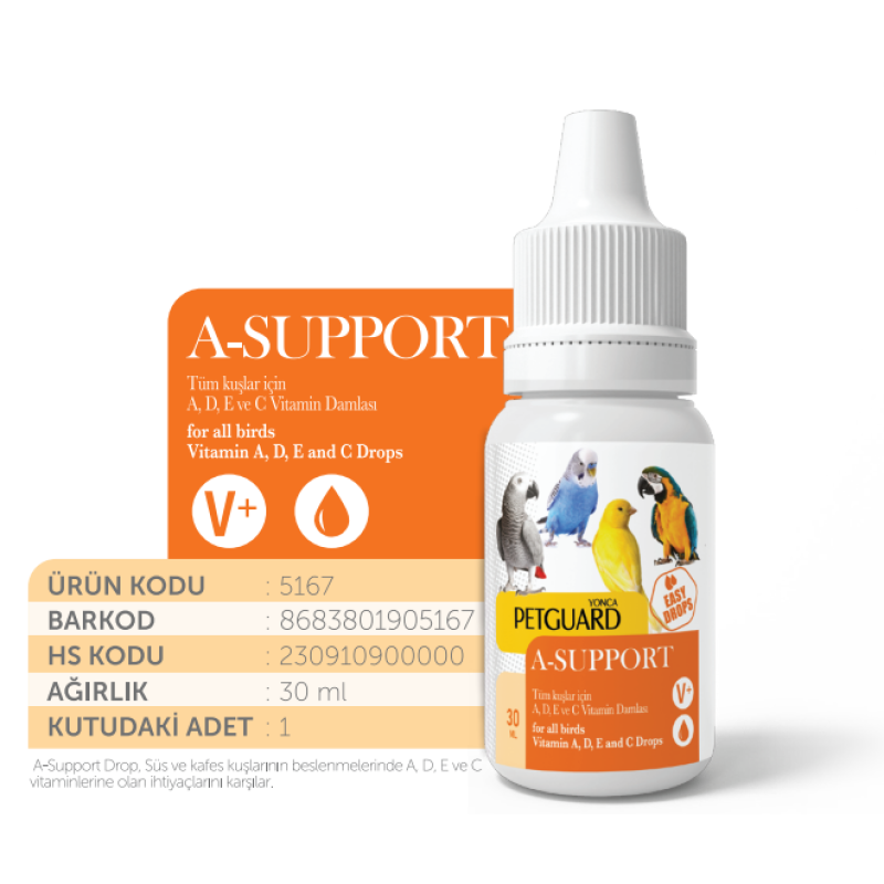 PETGUARD KUŞ VİT AST- SUPPORT 30ML