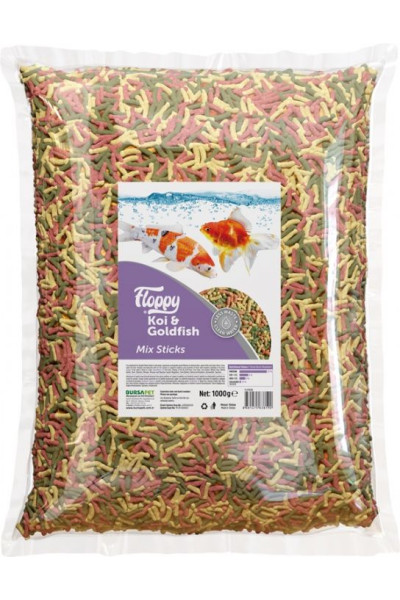 FLP038-FLOPPY GOLDFISH MIX STICKS 1KG