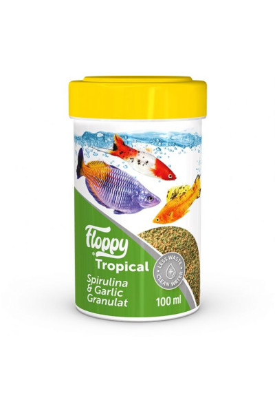 FLP010-FLOPPY TROPICAL SPIRULINA&GARLIC GRANULAT 100ML