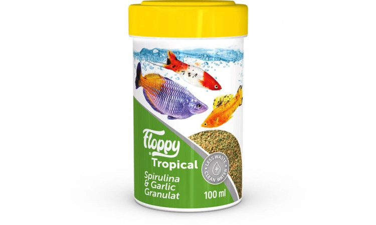 FLP010-FLOPPY TROPICAL SPIRULINA&GARLIC GRANULAT 100ML