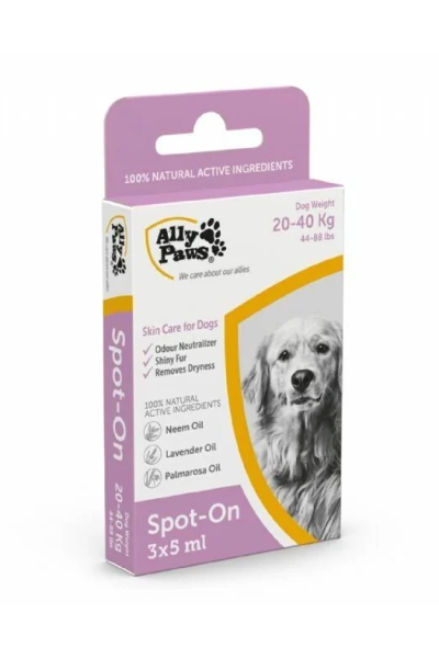 ALLY PAWS SPOT-ON 20-40KG KÖPEK ENSE DAMLASI 3 ADET