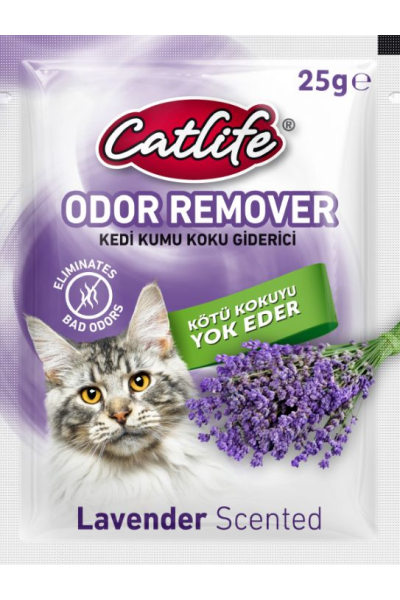 CATLİFE KEDİ KUMU KOKU GİDERİCİ LAVANTA 25GR 15Lİ