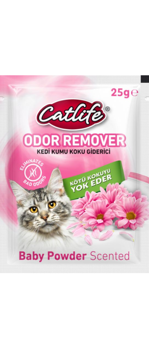 CATLİFE KEDİ KUMU KOKU GİDERİCİ BEBEK PUDRALI 25GR 15Lİ