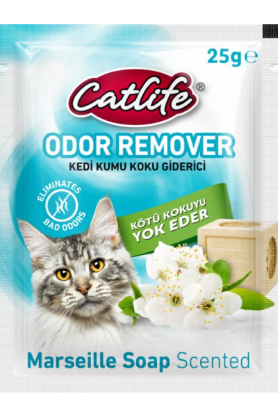 CATLİFE KEDİ KUMU KOKU GİDERİCİ MARSİLYA SABUNLU 25GR 15Lİ