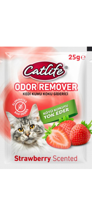CATLİFE KEDİ KUMU KOKU GİDERİCİ ÇİLEKLİ 25GR 15Lİ
