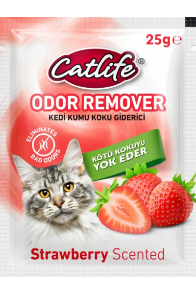 CATLİFE KEDİ KUMU KOKU GİDERİCİ ÇİLEKLİ 25GR 15Lİ
