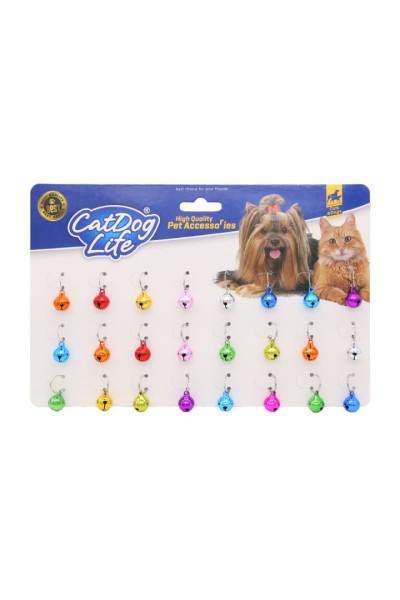 202532-CAT/DOGLİFE KEDİ ve KÖPEKLER İÇİN RENKLİ ZİL 24LÜ 14MM