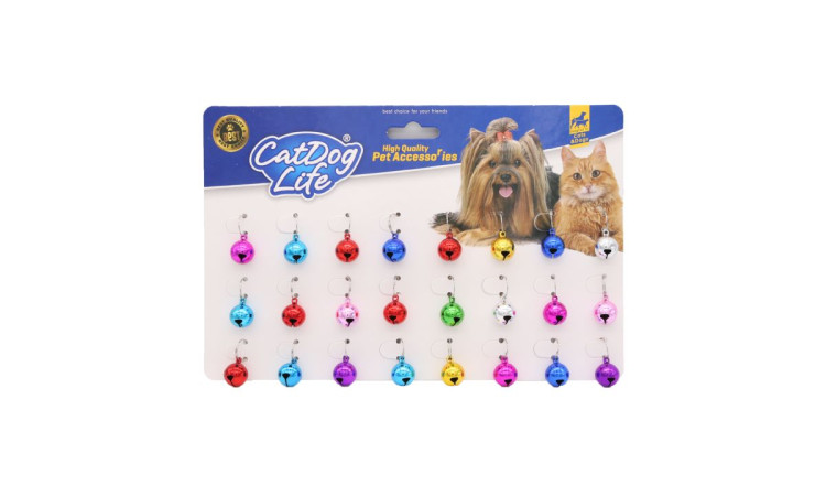 202533-CAT/DOGLİFE KEDİ ve KÖPEKLER İÇİN RENKLİ ZİL 24LÜ 16MM