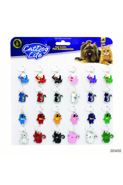 203450-CAT/DOGLİFE KEDİ ve KÖPEK İÇİN TAG AKSESUAR 24LÜ