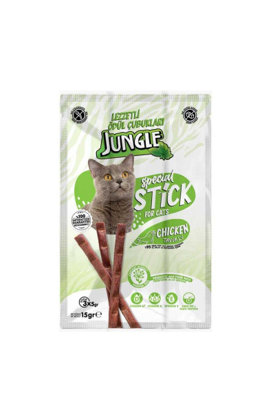 JUNGLE ÖDÜL MAMASI 3 LÜ STİCK TAVUK