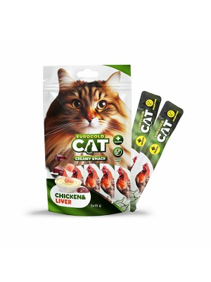 EUROGOLD CAT SIVI KEDİ ÖDÜLÜ TAVUK - CİGER 5 X 15 GR EUROGOLD CAT SIVI KEDİ ÖDÜLÜ TAVUK - CİGER 5 X 15 GR