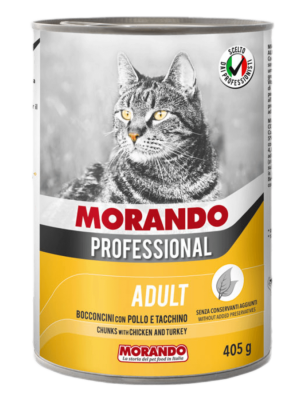MORANDO KEDİ KONSERVE TAVUK & HİNDİLİ 400 GR