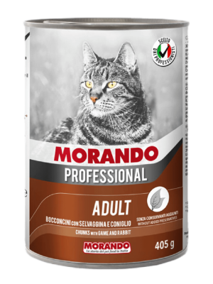 MORANDO KEDİ KONSERVE TAVŞAN ETLİ 400 GR MORANDO KEDİ KONSERVE TAVŞAN ETLİ 400 GR