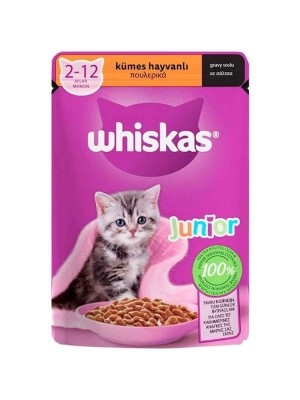 WHİSKAS POUCH KÜMES HAYVANLI JUNİOR 85 GR