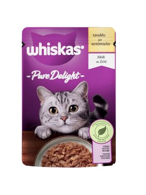 WHİSKAS POUCH PURE DELİGHT TAVUK ETLİ 85 GR