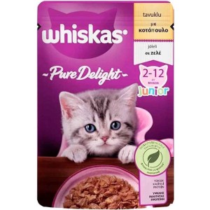 WHİSKAS POUCH PURE DELİGHT JUNİOR TAVUK 85 GR